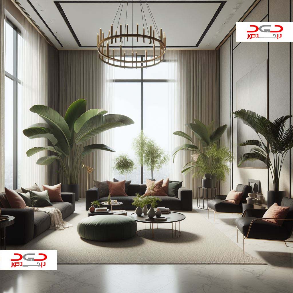 Refined living room interior design by DIGIDECOR